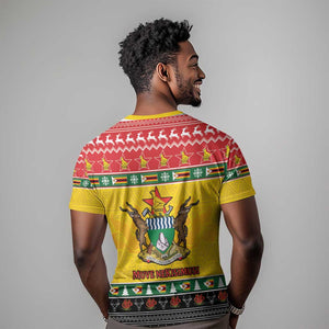 Afro Zimbabwe Christmas T shirt Coat Of Arms - African Pattern