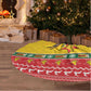Afro Zimbabwe Christmas Tree Skirt Coat Of Arms with African Pattern