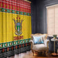 Afro Zimbabwe Christmas Window Curtain Coat Of Arms - African Pattern