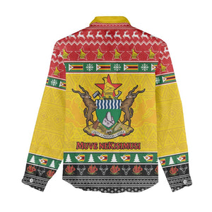 Afro Zimbabwe Christmas Women Casual Shirt Coat Of Arms - African Pattern