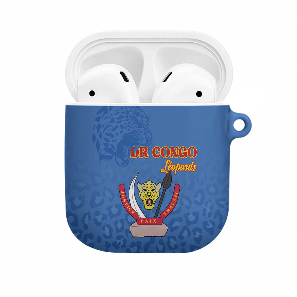 DR Congo Football AirPods Case Go Champions Leopards - Blue