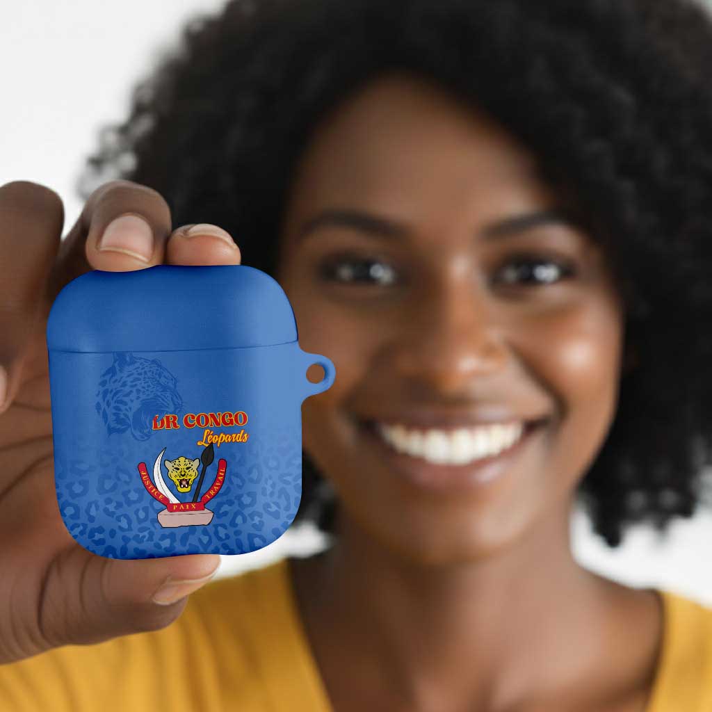 DR Congo Football AirPods Case Go Champions Leopards - Blue