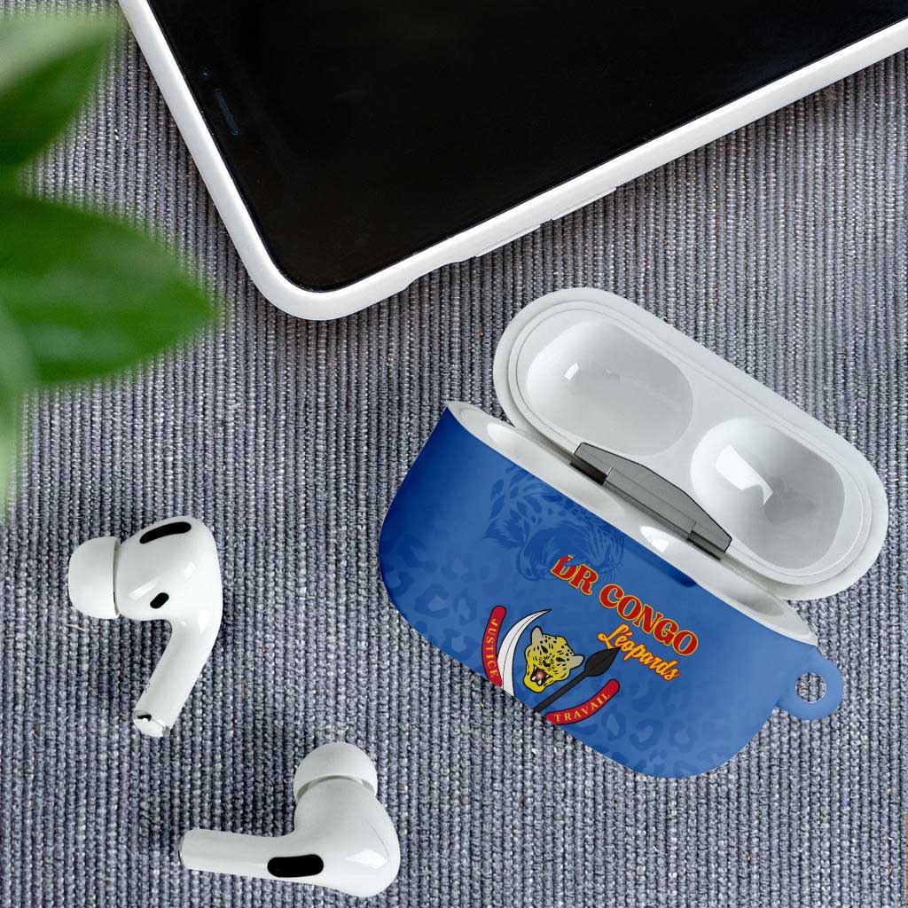 DR Congo Football AirPods Case Go Champions Leopards - Blue