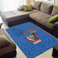 Afro DR Congo Football Area Rug Viva Les Leopards - Blue - African Pride