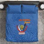 Afro DR Congo Football Bedding Set Viva Les Leopards - Blue - African Pride