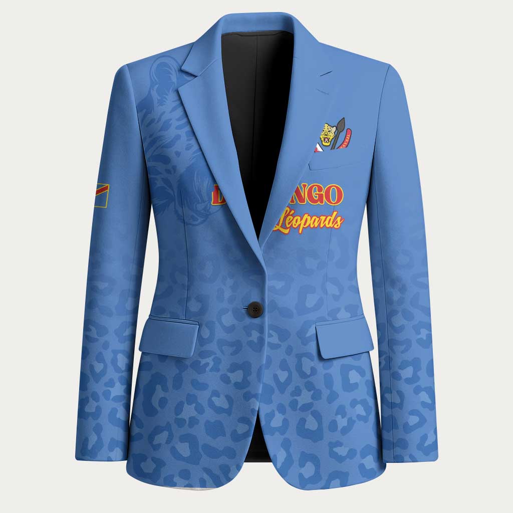Custom DR Congo Football Blazer Go Champions Leopards - Blue