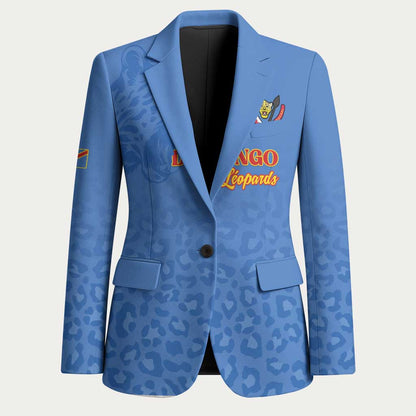 Custom DR Congo Football Blazer Go Champions Leopards - Blue