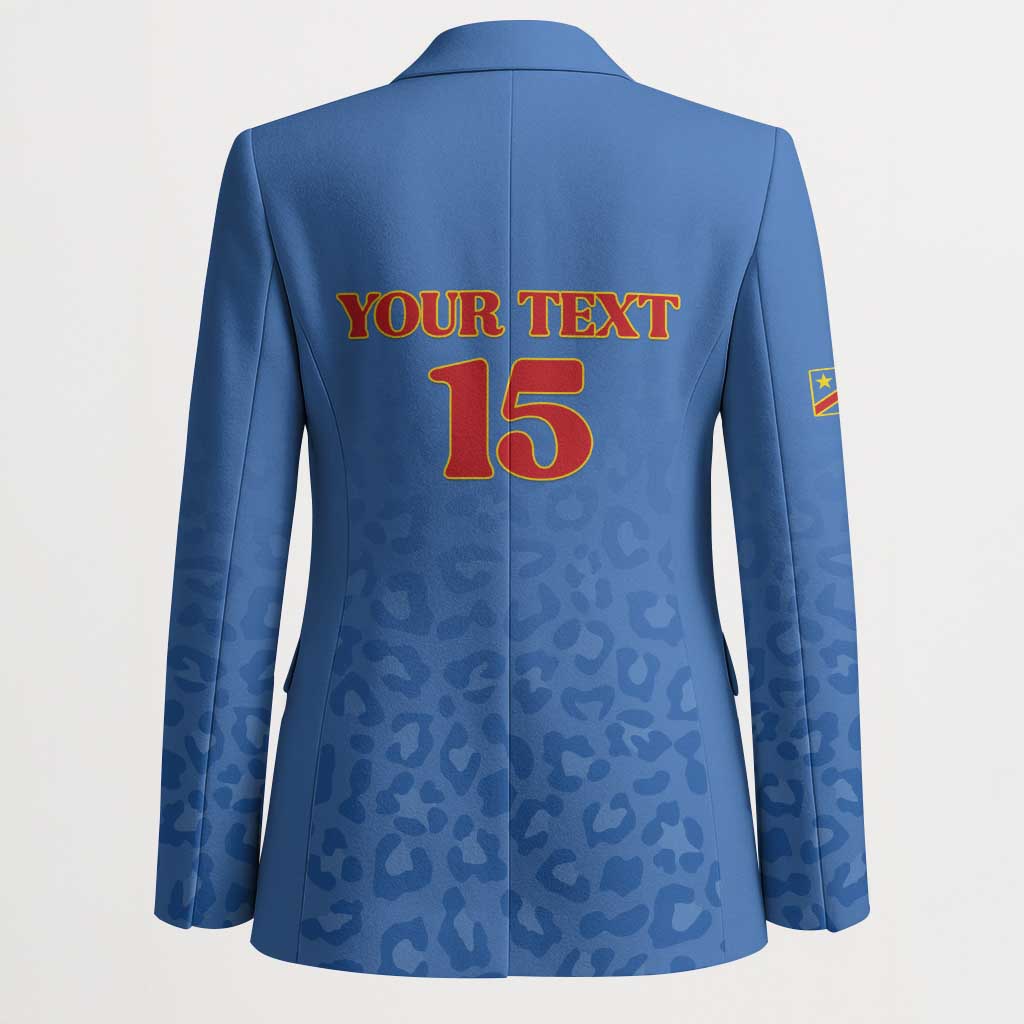 Custom DR Congo Football Blazer Go Champions Leopards - Blue