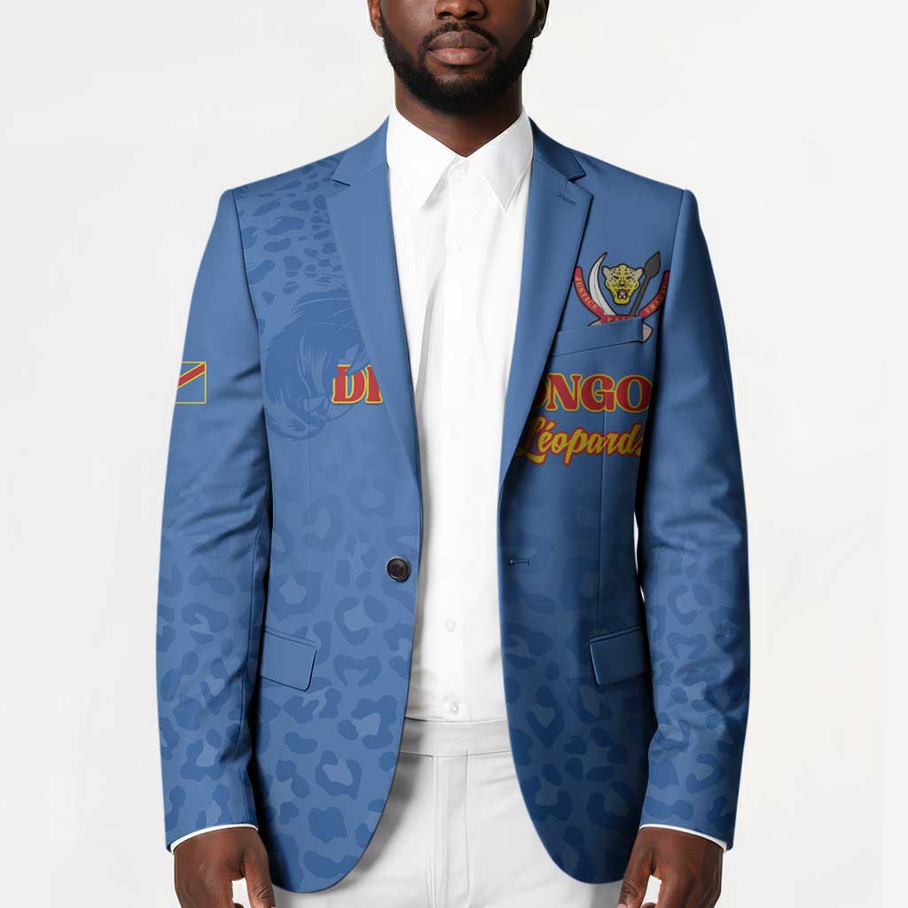 Custom DR Congo Football Blazer Go Champions Leopards - Blue