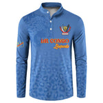 Custom DR Congo Football Button Sweatshirt Go Champions Leopards - Blue