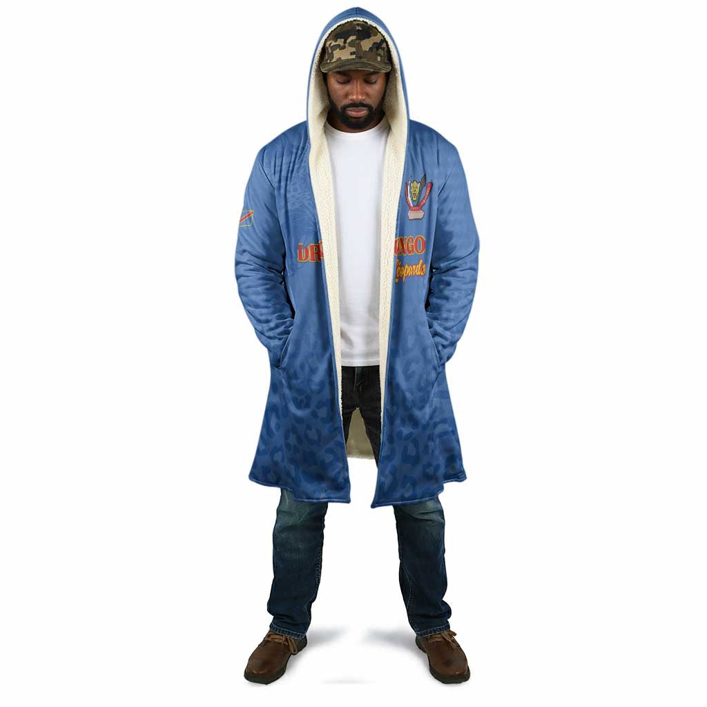 Custom DR Congo Football Cloak Go Champions Leopards - Blue