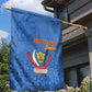Afro DR Congo Football Garden Flag Viva Les Leopards - Blue - African Pride