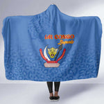 Afro DR Congo Football Hooded Blanket Viva Les Leopards - Blue - African Pride