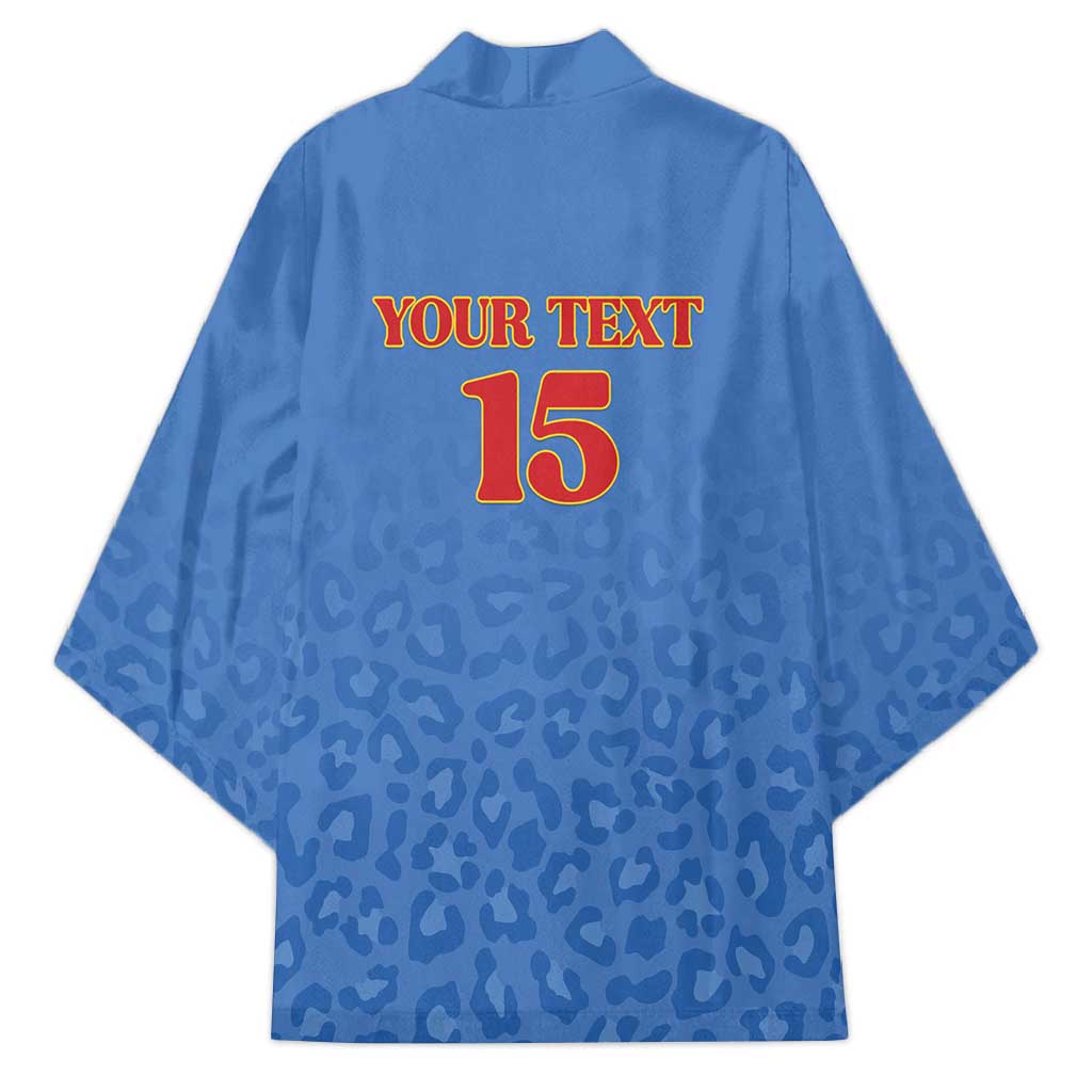 Custom DR Congo Football Kimono Go Champions Leopards - Blue