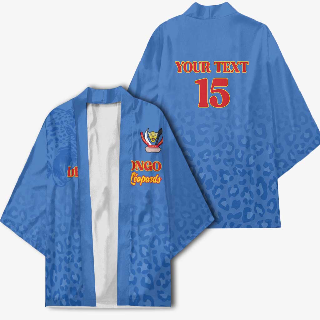 Custom DR Congo Football Kimono Go Champions Leopards - Blue