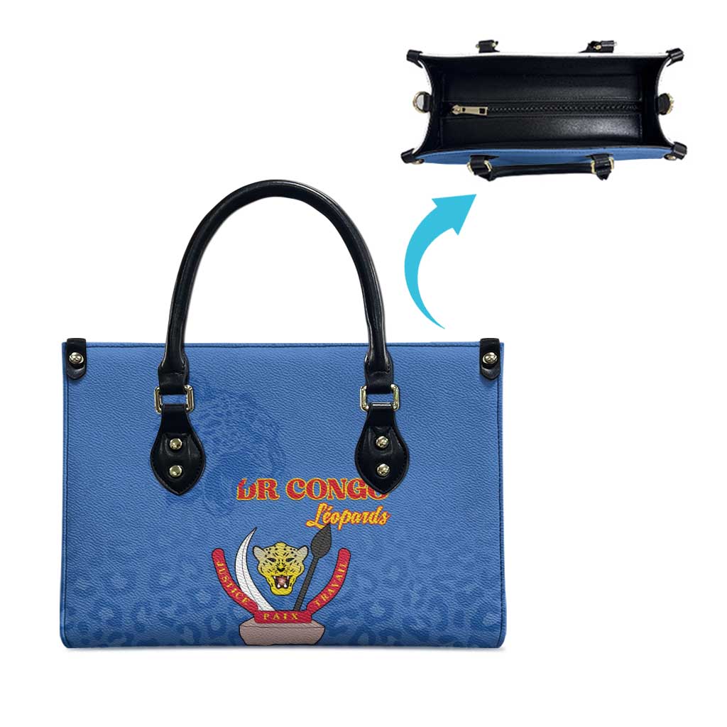 DR Congo Football Leather Bag Go Champions Leopards - Blue