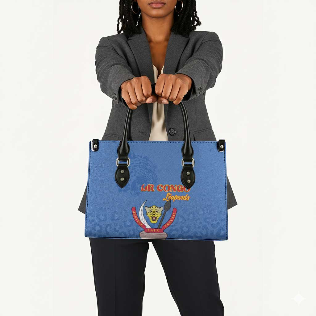 DR Congo Football Leather Bag Go Champions Leopards - Blue