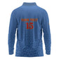 Afro DR Congo Football Custom Long Sleeve Polo Shirt Viva Les Leopards - Blue - African Pride