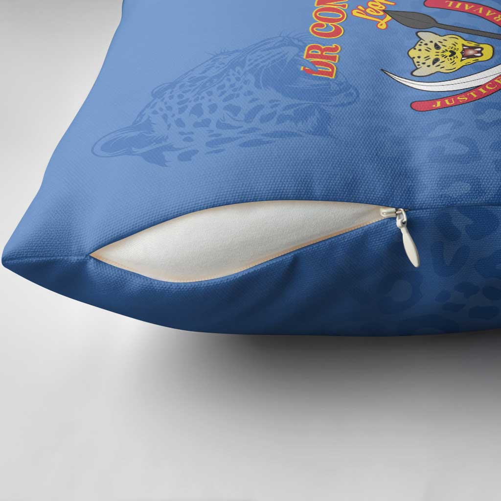 DR Congo Football Pillow Cover Go Champions Leopards - Blue