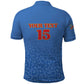 Afro DR Congo Football Custom Polo Shirt Viva Les Leopards - Blue LT15