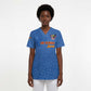 Afro DR Congo Football Custom Scrub Top Viva Les Leopards - Blue - African Pride