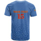 Afro DR Congo Football Custom T shirt Viva Les Leopards - Blue LT15