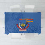 Afro DR Congo Football Tablecloth Viva Les Leopards - Blue - African Pride
