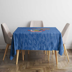 Afro DR Congo Football Tablecloth Viva Les Leopards - Blue - African Pride