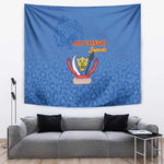 Afro DR Congo Football Tapestry Viva Les Leopards - Blue - African Pride