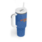 Afro DR Congo Football Custom Tumbler With Handle Viva Les Leopards - Blue - African Pride
