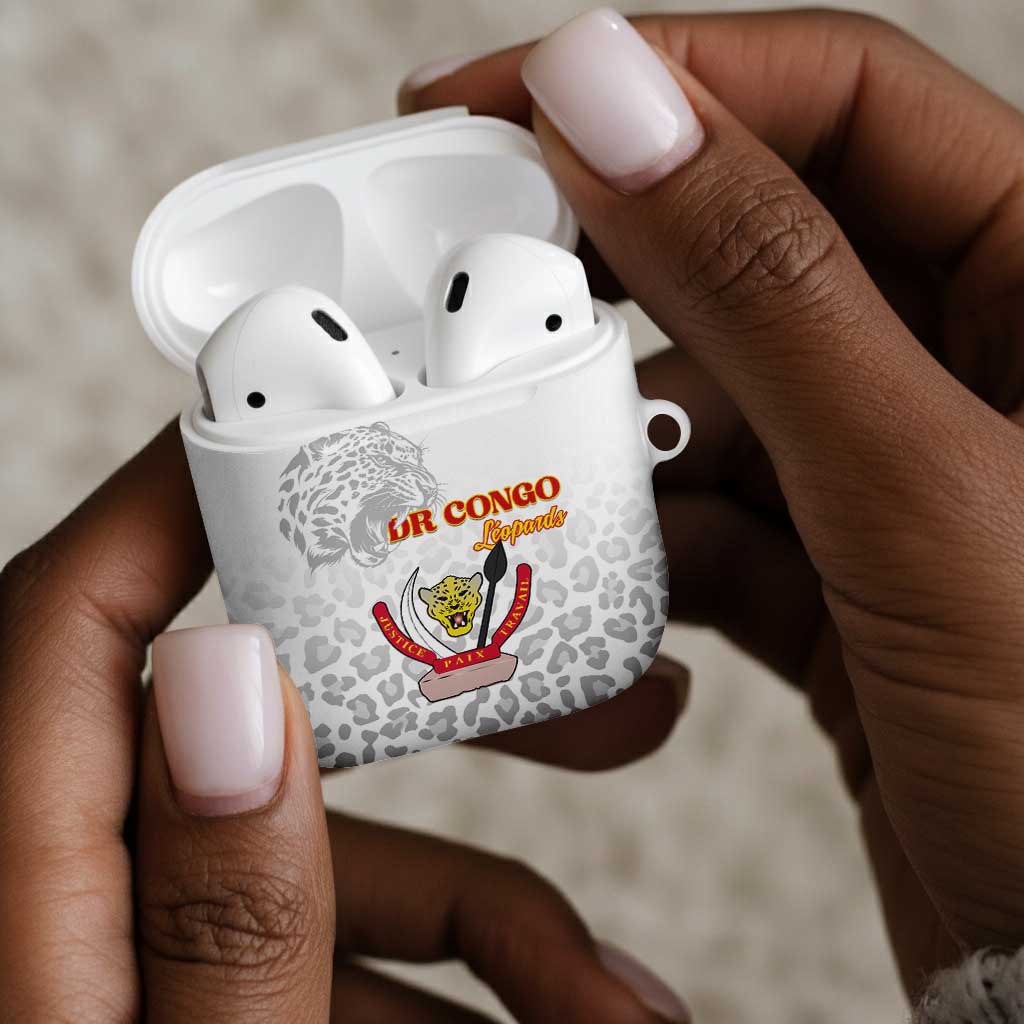 DR Congo Football AirPods Case Go Champions Leopards - White