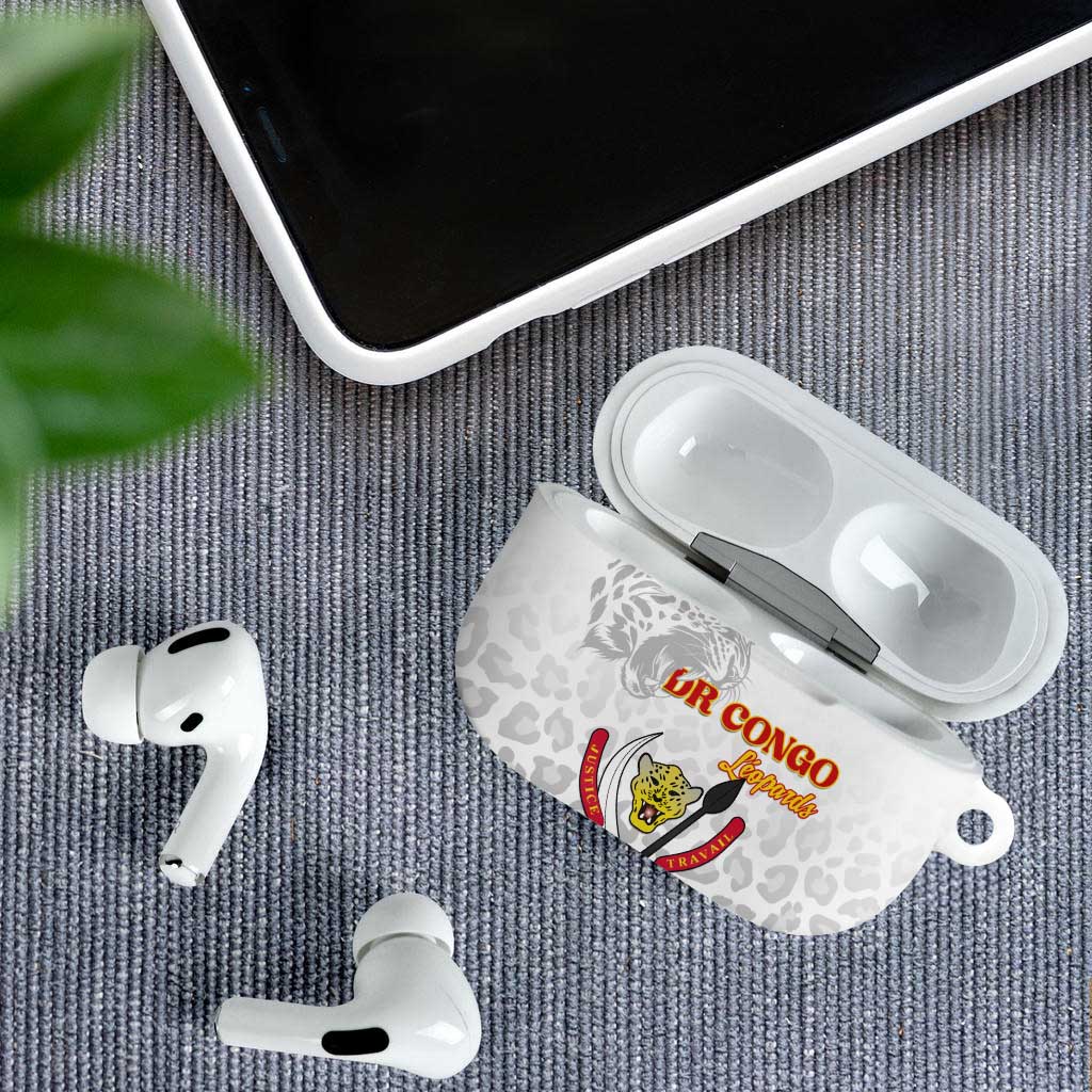 DR Congo Football AirPods Case Go Champions Leopards - White