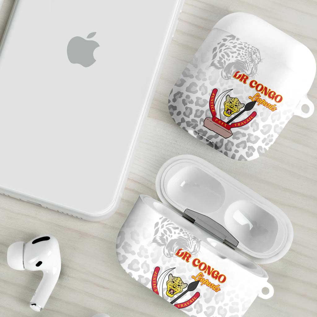 DR Congo Football AirPods Case Go Champions Leopards - White