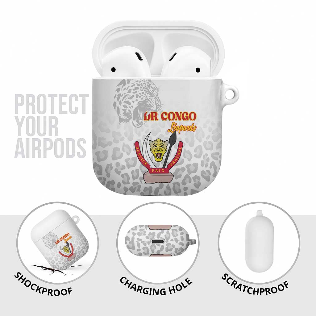 DR Congo Football AirPods Case Go Champions Leopards - White