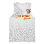 Afro DR Congo Football Custom Basketball Jersey Viva Les Leopards - White - African Pride