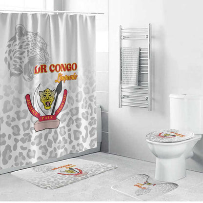 DR Congo Football Bathroom Set Go Champions Leopards - White
