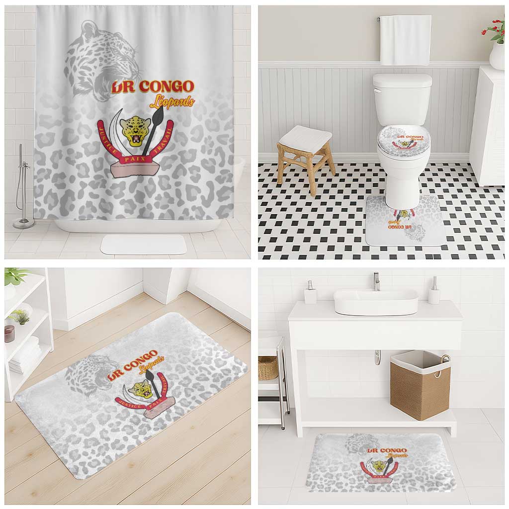 DR Congo Football Bathroom Set Go Champions Leopards - White