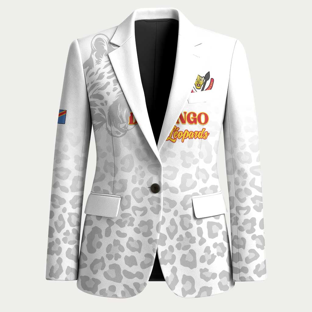 Custom DR Congo Football Blazer Go Champions Leopards - White