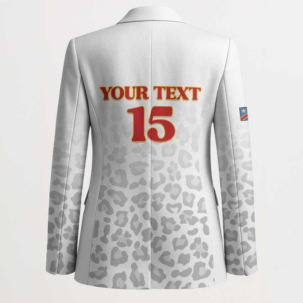 Custom DR Congo Football Blazer Go Champions Leopards - White
