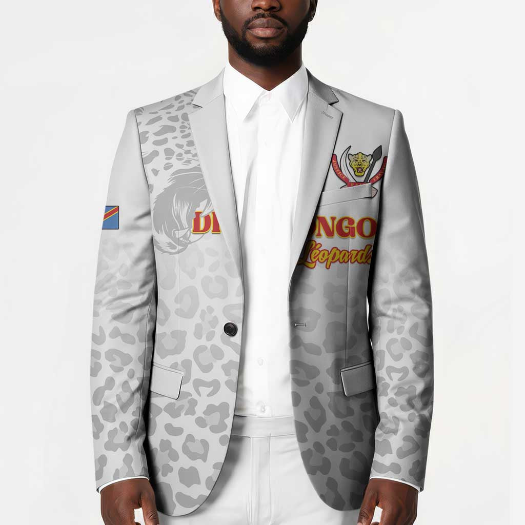 Custom DR Congo Football Blazer Go Champions Leopards - White