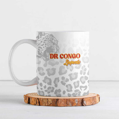 Custom DR Congo Football Ceramic Mug Go Champions Leopards - White