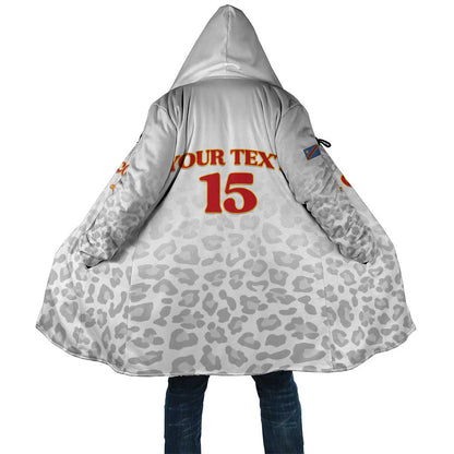 Custom DR Congo Football Cloak Go Champions Leopards - White