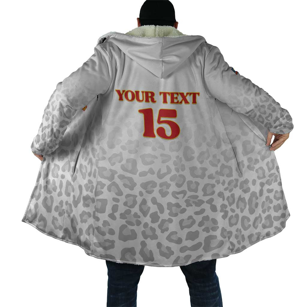 Custom DR Congo Football Cloak Go Champions Leopards - White