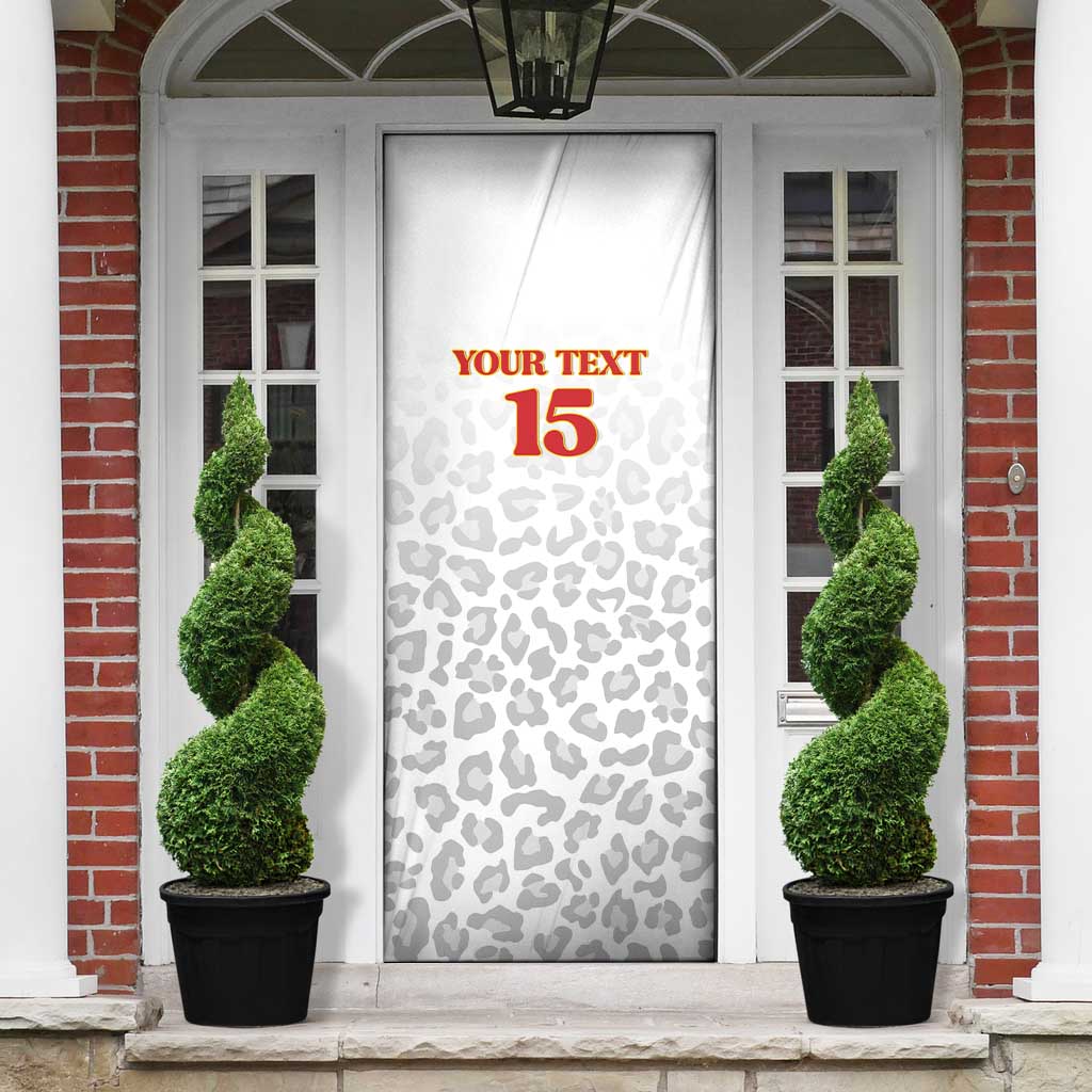 Custom DR Congo Football Door Cover Go Champions Leopards - White