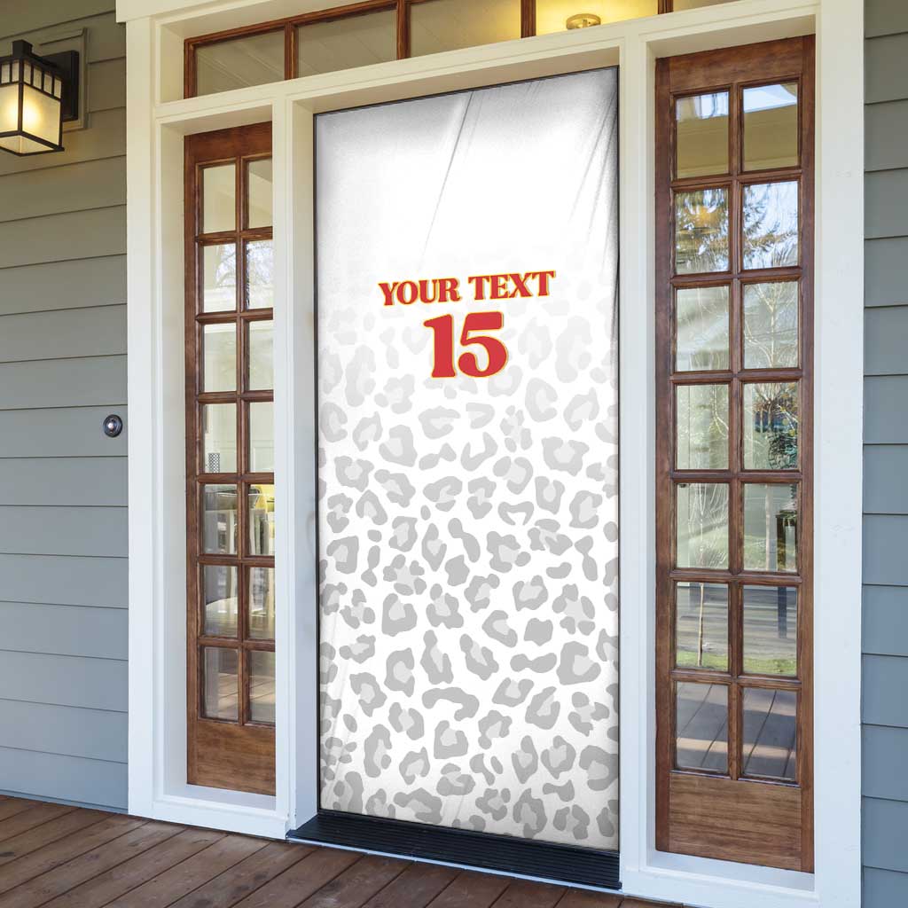 Custom DR Congo Football Door Cover Go Champions Leopards - White