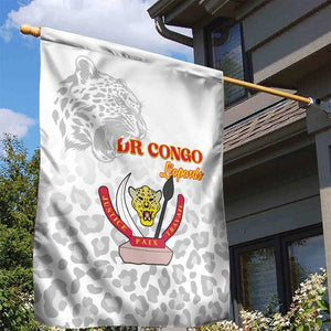 Afro DR Congo Football Garden Flag Viva Les Leopards - White - African Pride