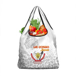 Afro DR Congo Football Grocery Bag Viva Les Leopards - White - African Pride
