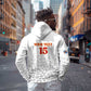 Afro DR Congo Football Custom Hoodie Viva Les Leopards - White - African Pride
