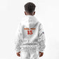 Afro DR Congo Football Custom Kid Hoodie Viva Les Leopards - White - African Pride