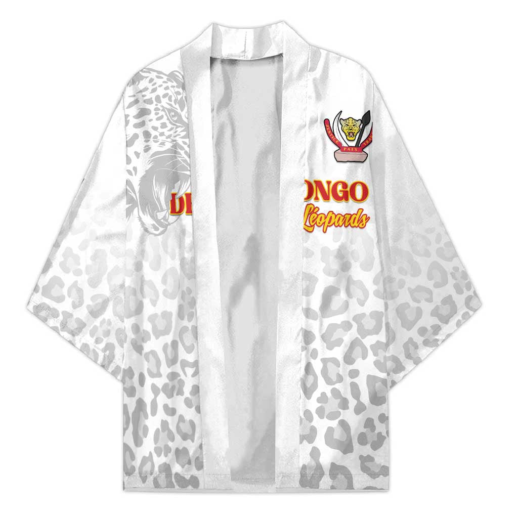 Custom DR Congo Football Kimono Go Champions Leopards - White